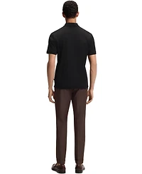 Boss by Hugo Men's Geometric Jacquard Cotton Polo Shirt