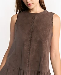 En Saison Women's Pauline Sleeveless Round Neck Mini Dress