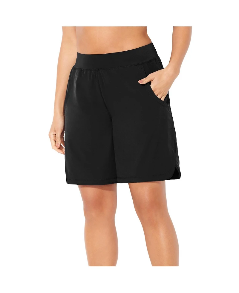 Swimsuits for All Women's Quick-Dry Petal Hem Short