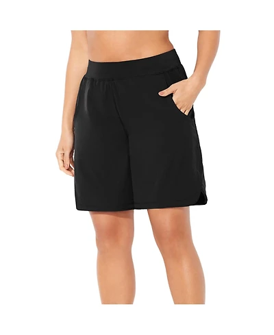 Swimsuits for All Women's Quick-Dry Petal Hem Short