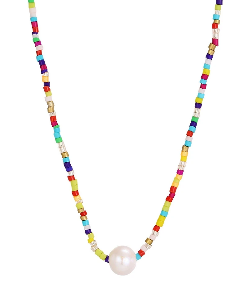 Adornia Natural Freshwater Pearl Color Bead Necklace