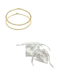 Adornia Tarnish Resistant Gold Set of 2 Chain Anklets