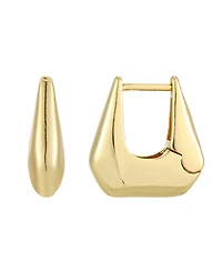 Adornia Gold Nouveau Purse Hoop Earrings