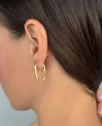 Adornia Gold Laperouse Rectangle Hoop Earrings