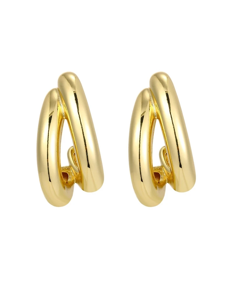 Adornia Gold-Plated Double Hoop Earrings