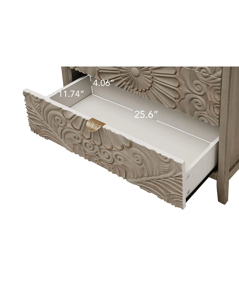 3 Drawers Nightstand Storage Cabinet with Drawers Bedside Table End Table Chest of Drawers Bedroom Closet Dressers
