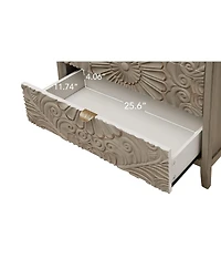3 Drawers Nightstand Storage Cabinet with Drawers Bedside Table End Table Chest of Drawers Bedroom Closet Dressers
