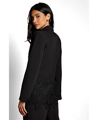 Coast Women's Single Breasted Embroidered Lace Blazer