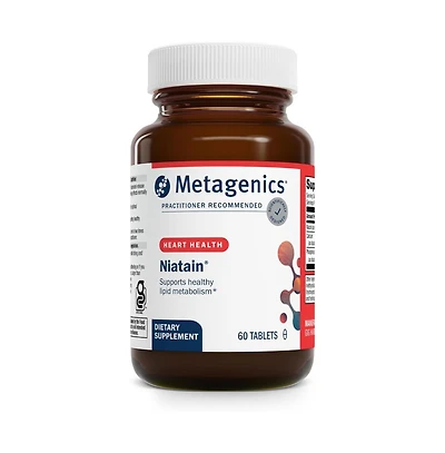 Metagenics Niatain Niacin B3 - 500 mg Nicotinic Acid with Sustained Release for Reduced Flushing - Supports Cholesterol, Energy