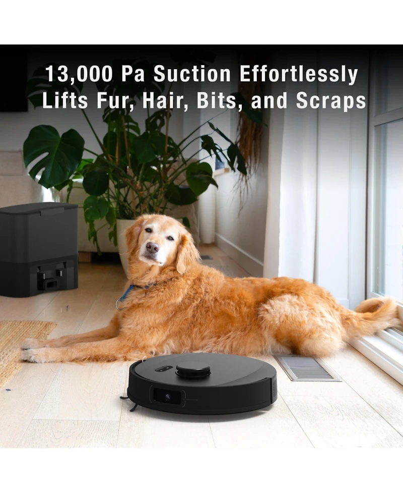 bObsweep UltraVision Pet Self-Empty Robot Vacuum and Mop, 1.5 Gal 180-Day Dock, App and Voice Control, Us Engineered