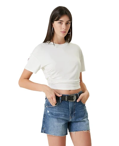 Pcfg Women's Free Heaven Draped Cropped T-Shirt