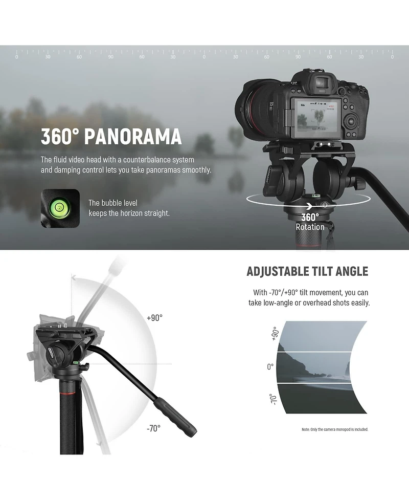 Neewer Camera Monopod with 179cm, 13.2lb, 6Kg