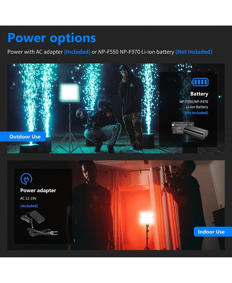 Neewer Led Video Light with 50W, Cri 97, Rgb