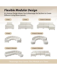 Hulala Home Fernando 52" Modern Oversized Sofa with Square Arms