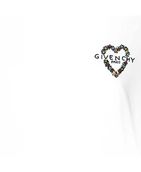 Pre-Owned Givenchy Women's Jersey Embroidered Floral Heart T-Shirt