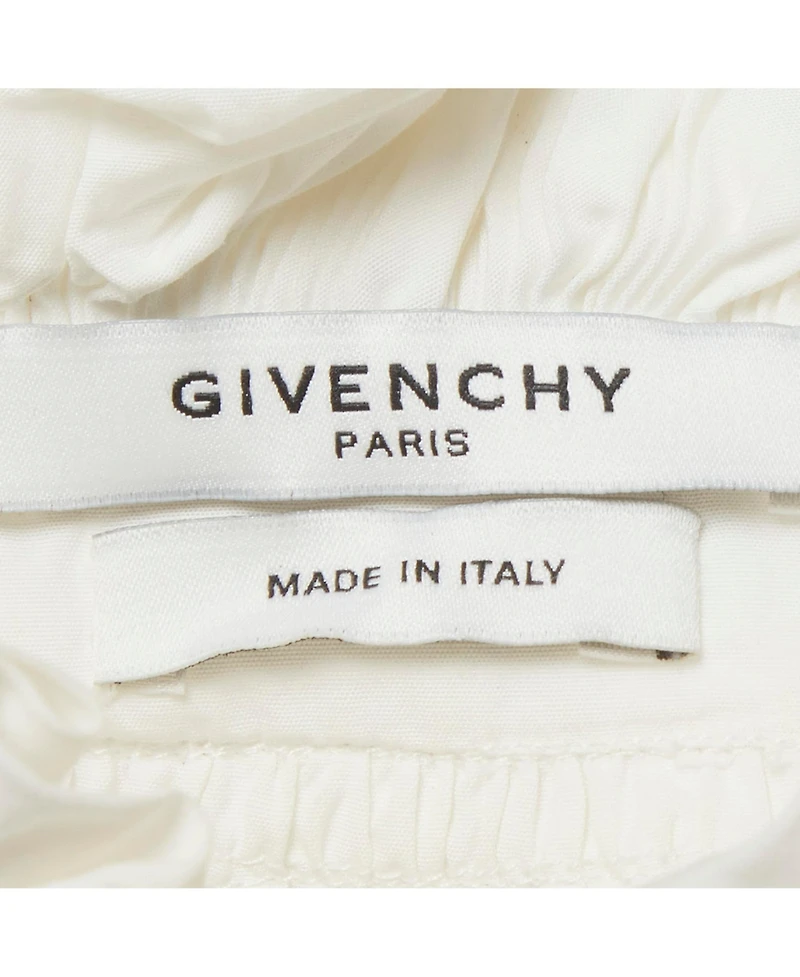 Pre-Owned Givenchy Women's Ruffled Cotton Poplin Blouse