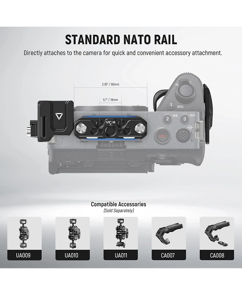 Neewer FX3 Camera Mounting Accessory with 8 Inch, 4 Inch for Sony FX3 FX30 Original Xlr Handle