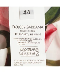 Pre-Owned Dolce & Gabbana Women's Carnation-Print Cotton Poplin Blouse
