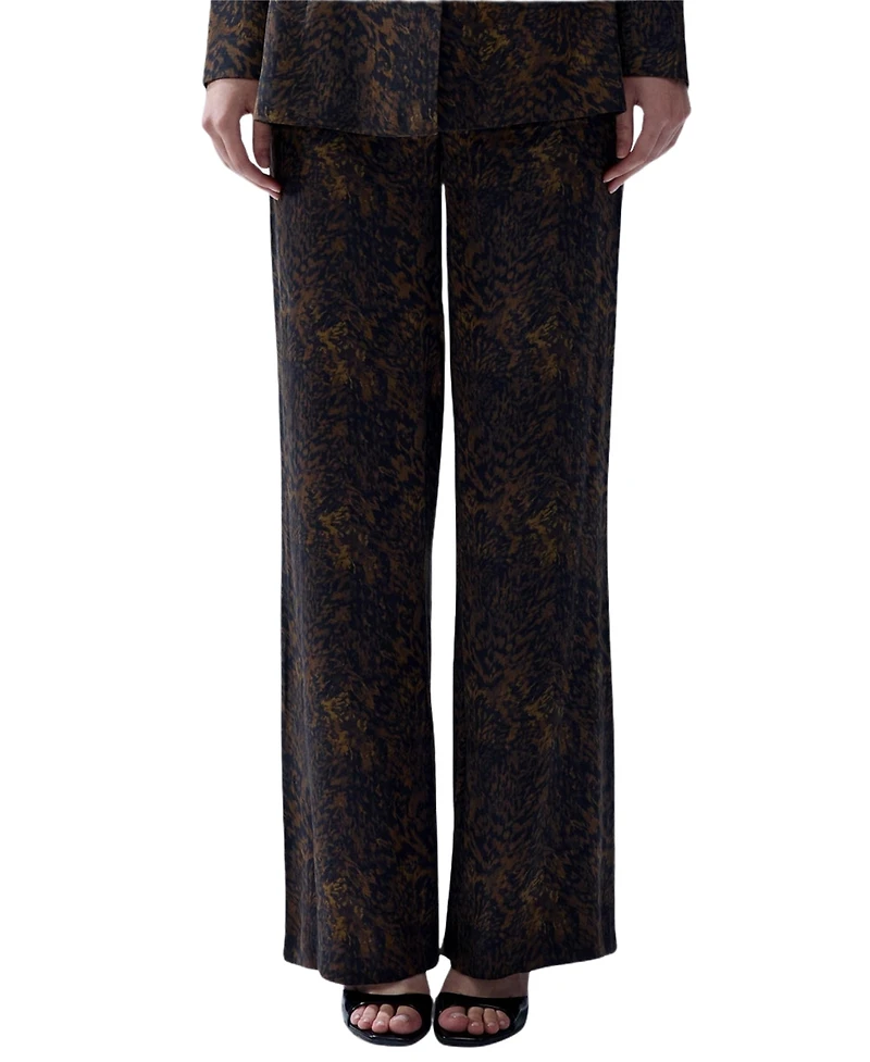 Pcfg Women's Your Itch Kangaroo Leopard-Print Bootcut Pants