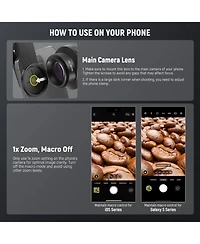 Neewer Ls-67 Camera and Photo Accessory with 2 in, 0.45x, 15x for select iPhone and Android mobile devices