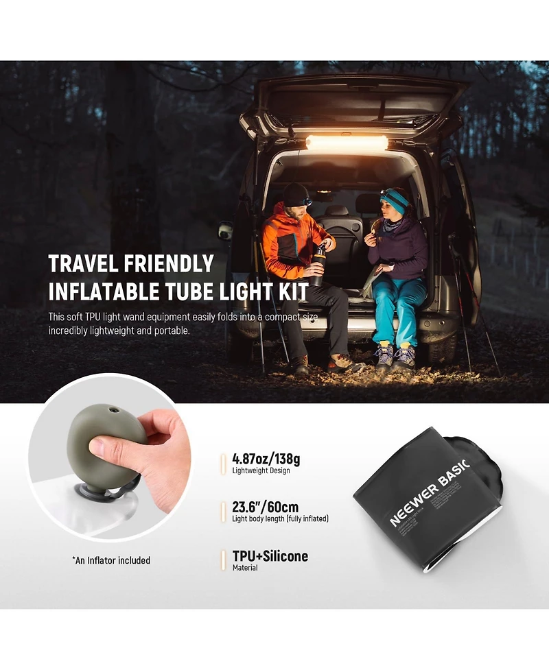 Neewer GC10B Camera and Photo Accessory with 60cm, 10W, 2700K-5600K