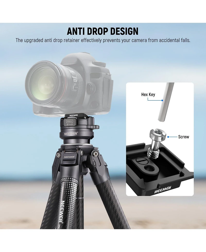 Neewer UA078 Camera Tripod for Dji Rs Series Gimbal Stabilizer Action Camera Phone