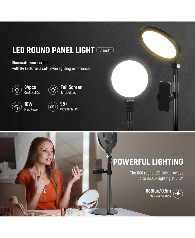 Neewer R06 Ring Light with 10W for select iPhone models