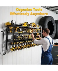 Xdovet Power Tool Organizer Wall Mount Charging Station Garage Storage Rack Drills Holder