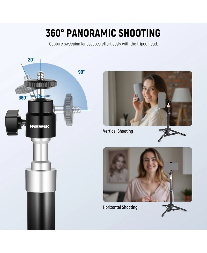 Neewer ST45B Ring Light with 2.2lb, 1kg for Logitech Anker Emeet Webcam Ring Light for Video