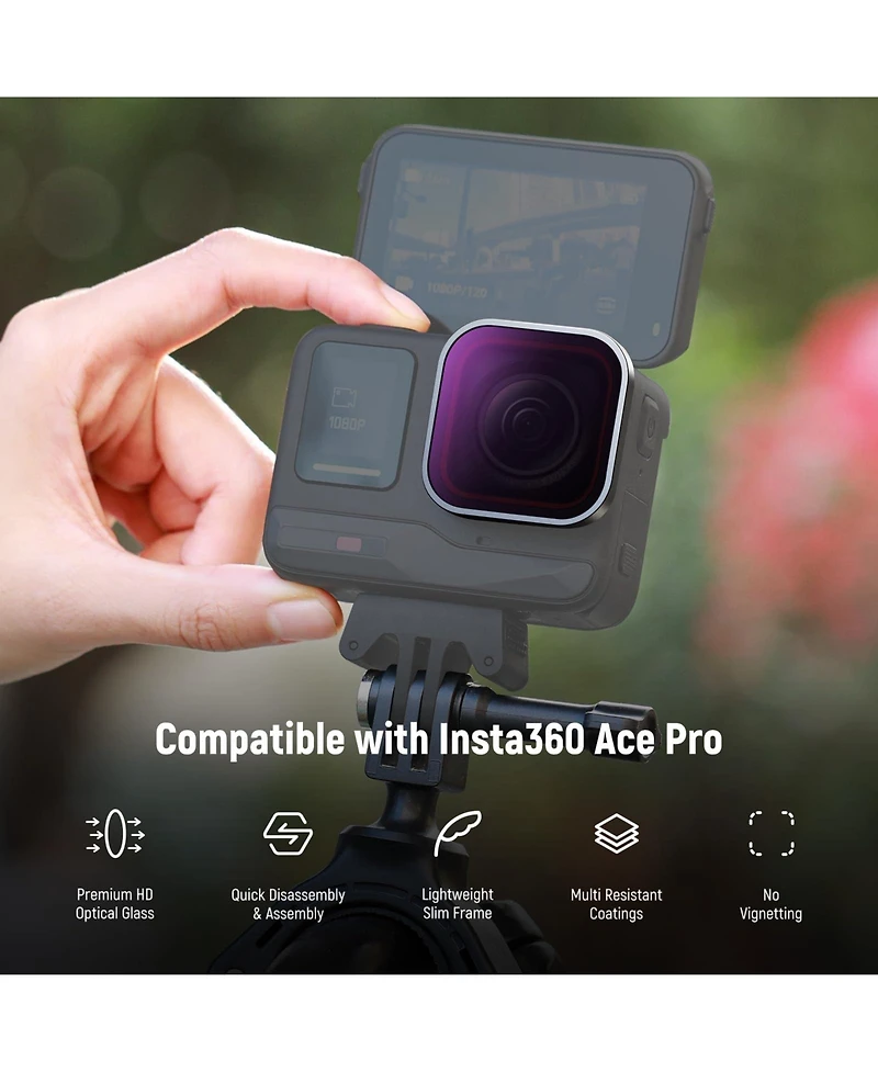Neewer ND8 Camera Lens Accessory with 2 in, ND8, ND16 for Insta360 Ace Pro