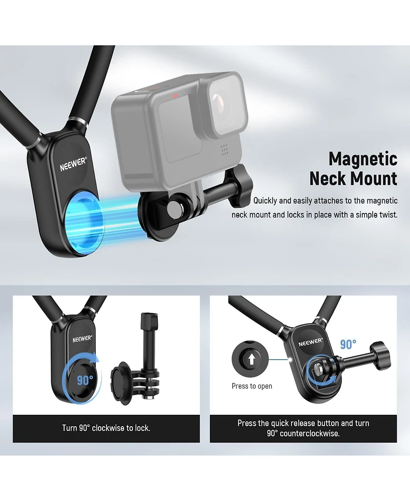 Neewer GP15 Camera Mounting Accessory for select GoPro, Dji and Insta360 action cameras
