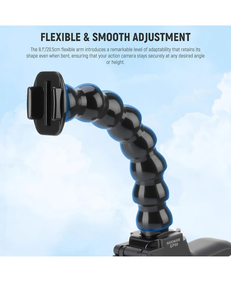 Neewer Gp-80 Camera Mounting Accessory for select GoPro, Dji and Insta360 action cameras