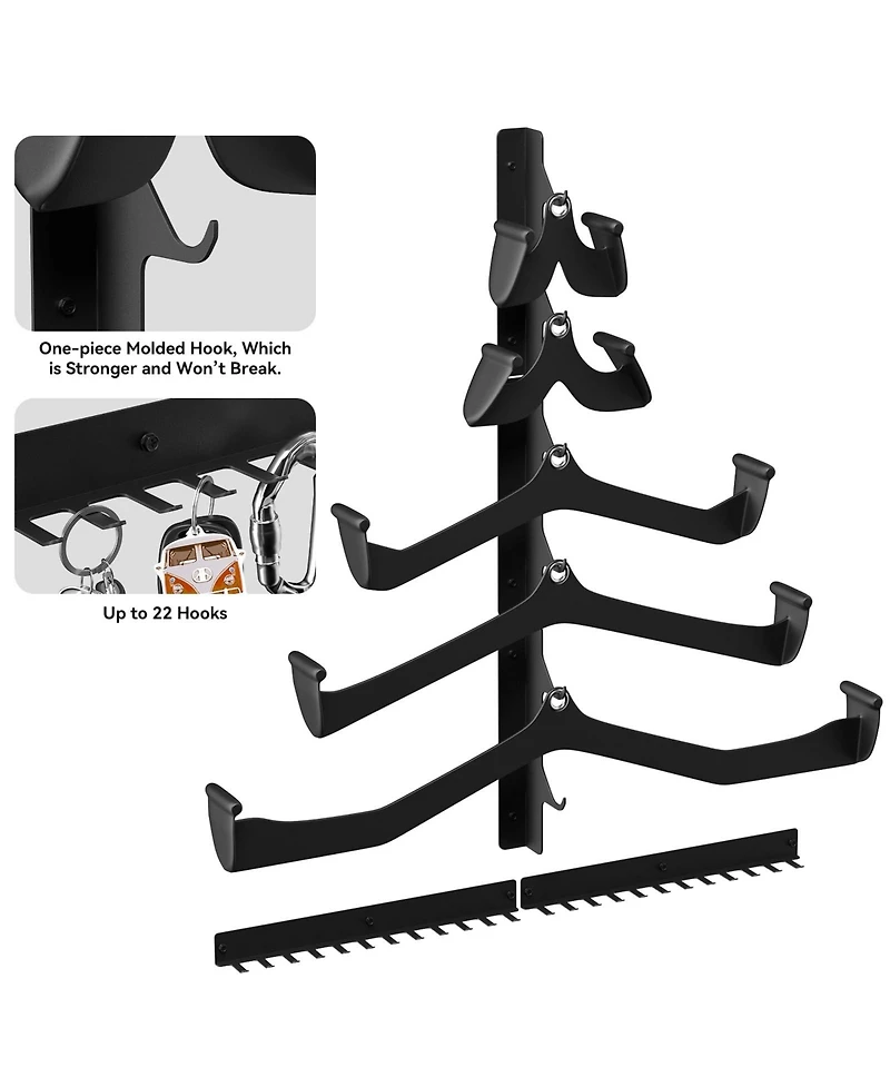 Xdovet Lat Pulldown Bar Wall Mount Storage Rack Cable Attachment Organizer Home Gym Equipment Holder