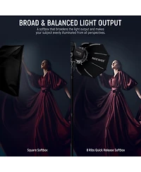 Neewer CB60 Softbox with 45cm, Rgb for Godox Aputure Video Studio Light