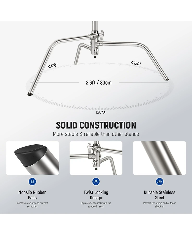 Neewer SC172 Photography Light Stand with 172cm, 2.7ft, 83cm