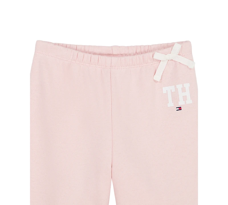 Tommy Hilfiger Girls' 2T-6X Long-Sleeve Sweatshirt and Pants, 2-Piece Set