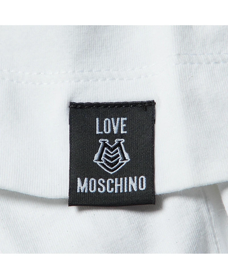 Pre-Owned Love Moschino Women's Beaded Cotton Belted Shirt