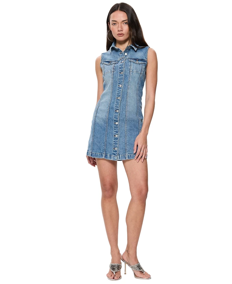 Abrand Women's Sleeveless Button-Up Dress