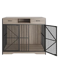 homfan 44 Dog Crate Furniture with Drawers