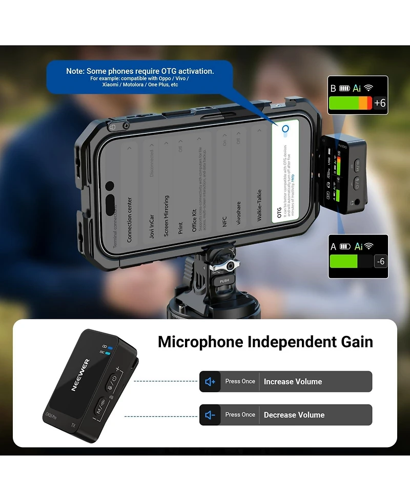 Neewer CM26 Microphone for select iPhone and Android mobile devices