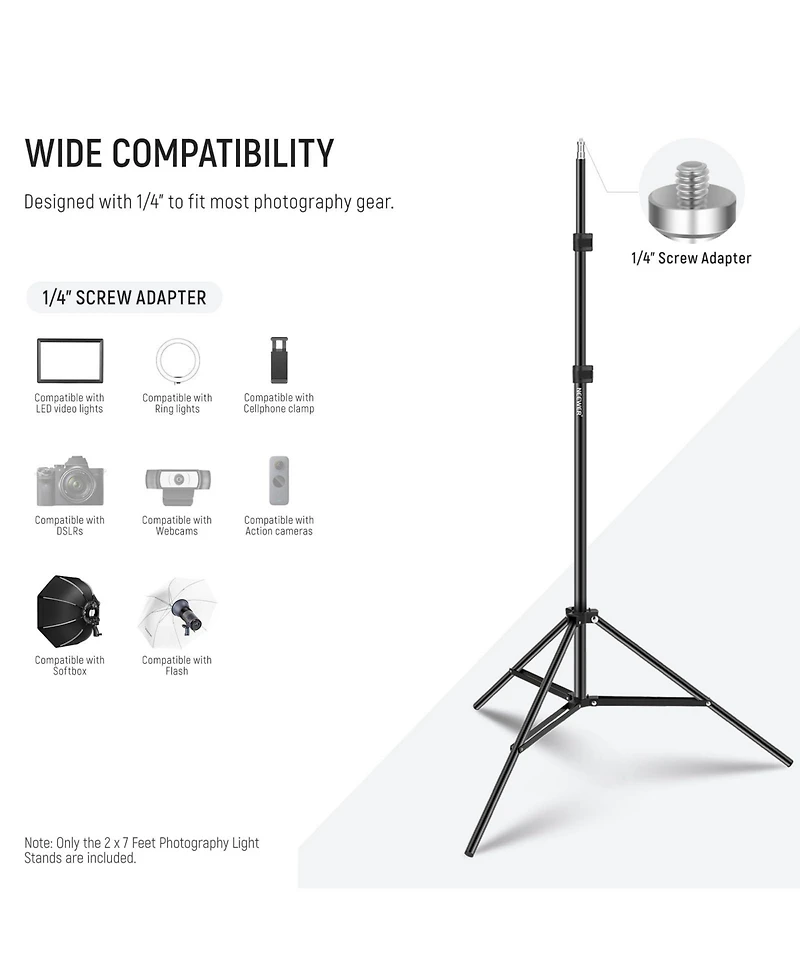 Neewer Photography Light Stand with 7 Feet, 210cm