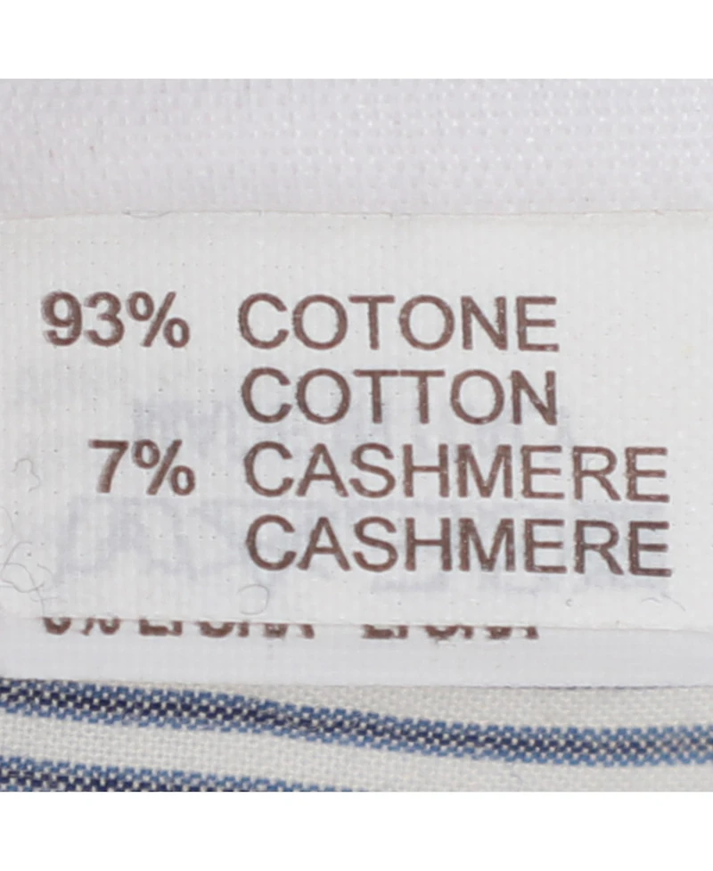 Pre-Owned Brunello Cucinelli Women's Pinstripe Cotton Shirt with Cashmere Sleeves