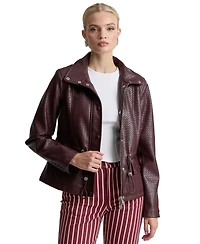 Avec Les Filles Women's Textured Mock Neck Jacket