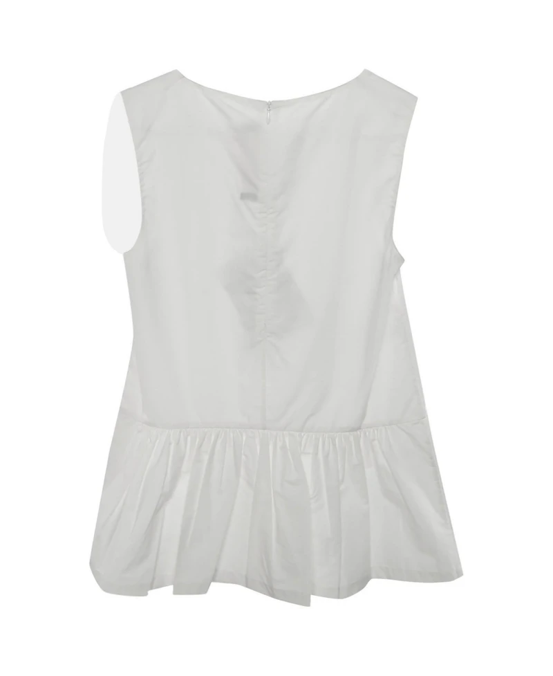 Pre-Owned Marni Women's Sleeveless Cotton Poplin Peplum Tank Top