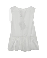 Pre-Owned Marni Women's Sleeveless Cotton Poplin Peplum Tank Top
