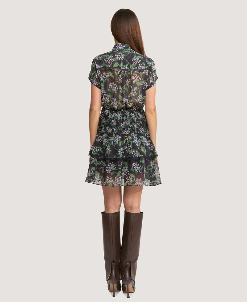 En Saison Women's Lindsey Collared Button-Front Mini Dress