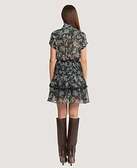 En Saison Women's Lindsey Collared Button-Front Mini Dress