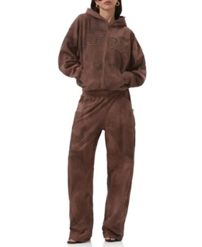 Afrm Womens Cameron Long Sleeve Front Zipper Hoodie Ryan Barrel Leg Sweatpants