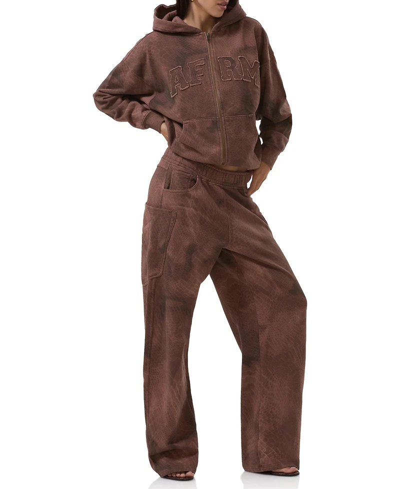 Afrm Women's Ryan Barrel-Leg Sweatpants
