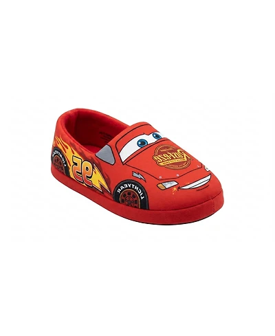 Disney Boy Kids 5-11 Cars Lightning McQueen Slippers Plush, Warm, and Soft House Shoes